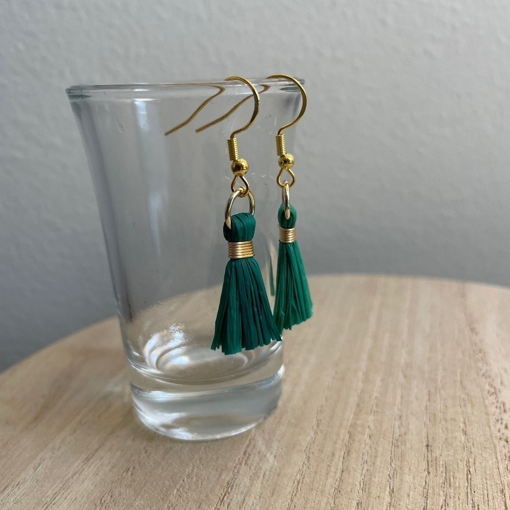 Jade Crepe Paper Earrings